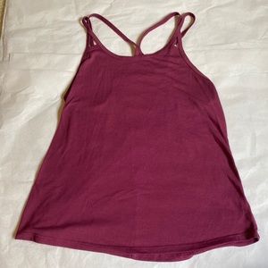 Maroon athletic tank top